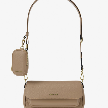 Jet Set Travel Small Pebbled Leather Crossbody Bag With Pouch