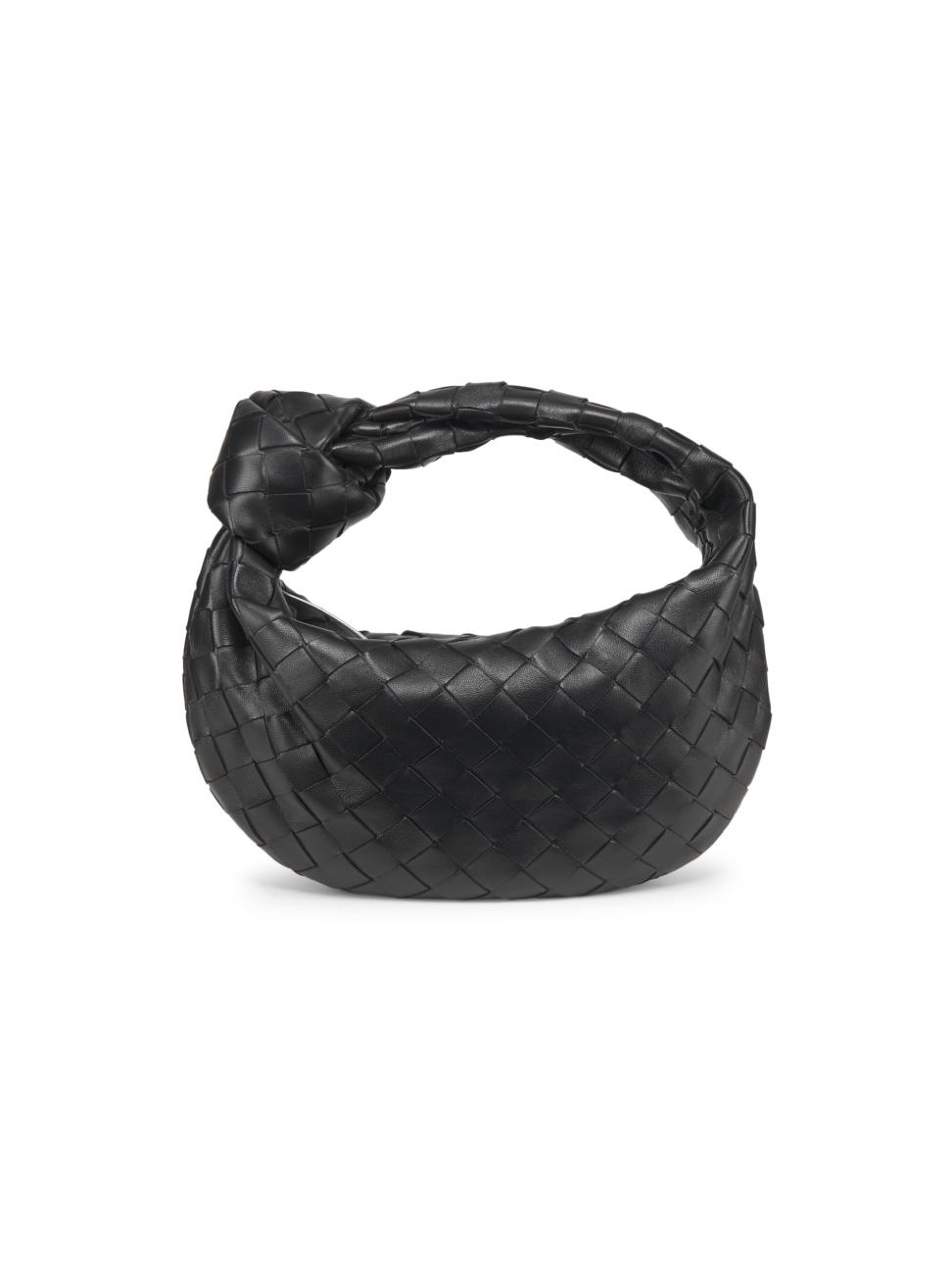 Bottega Veneta Mini Jodie intrecciato leather black bag 2024