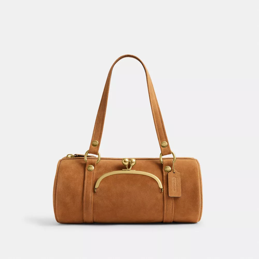 Coach Kisslock Barrel Bag suede spring 2026