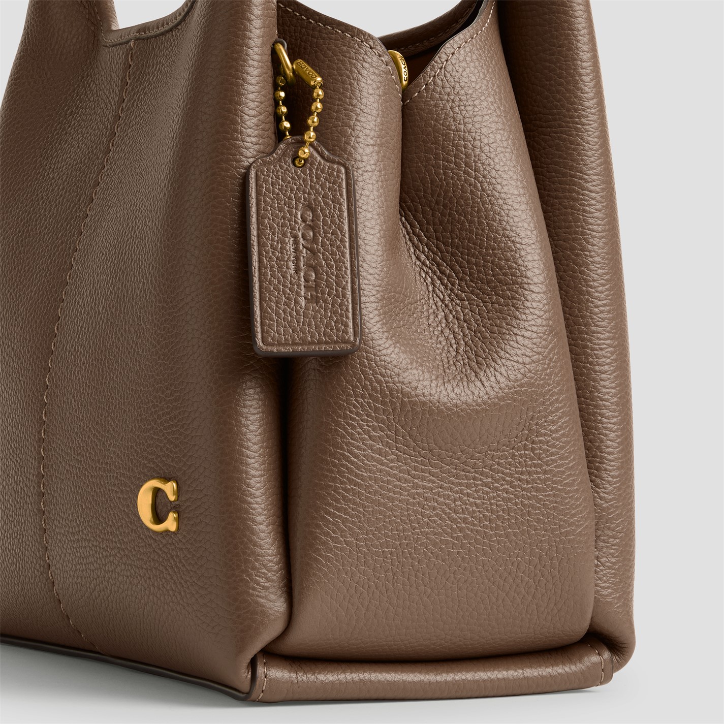 Coach Lana Shoulder Bag 19 cognac tan leather shoulder bag