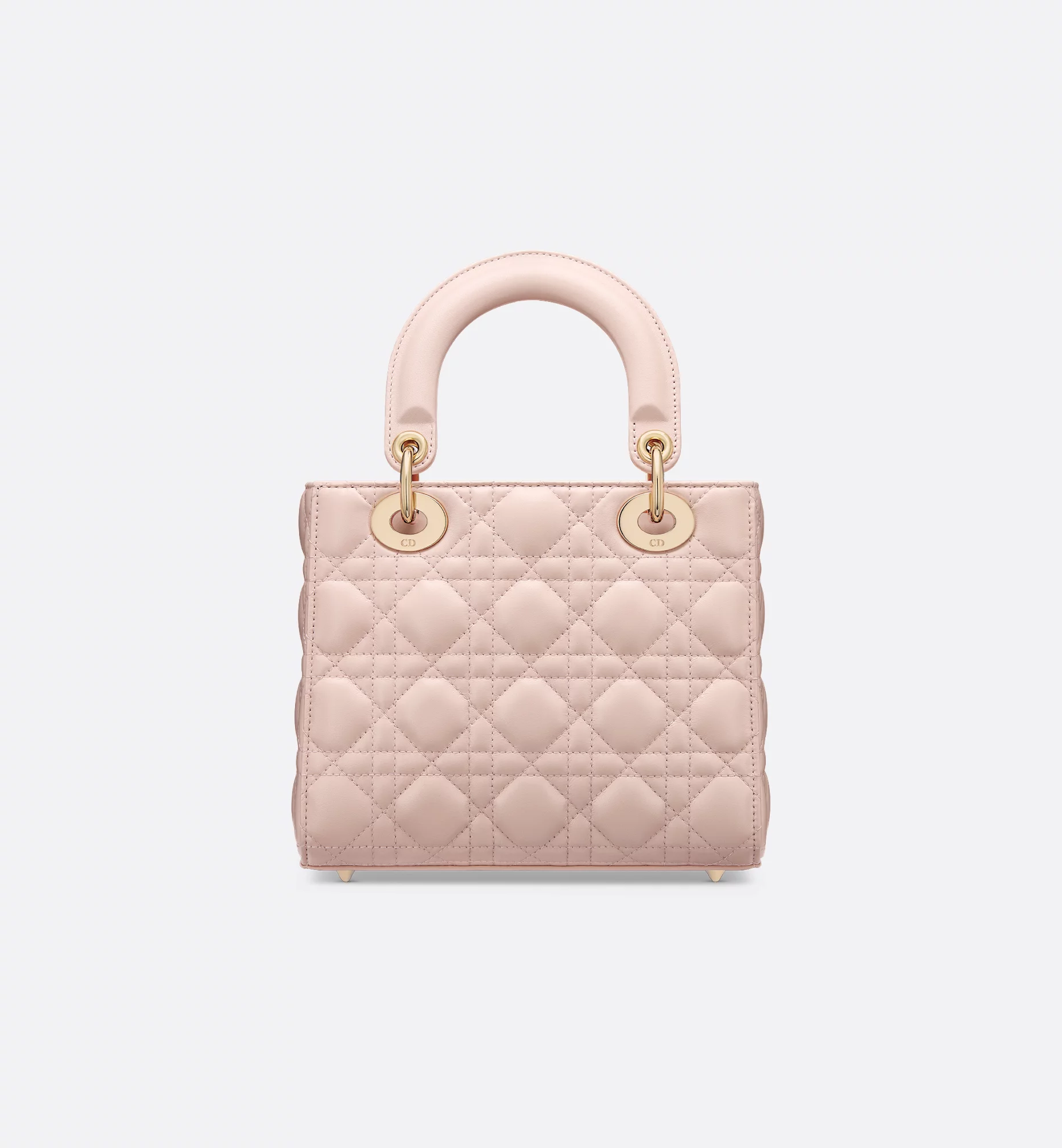 Dior Lady Dior small bag powder pink cannage lambskin gold hardware 2026