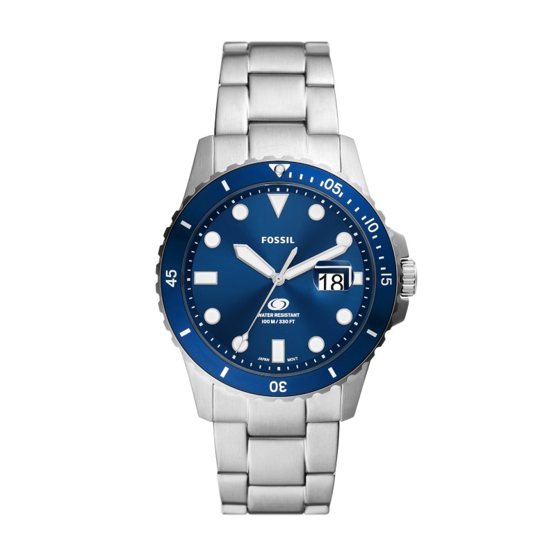 Fossil Diver watch stainless steel blue dial FS5968 men