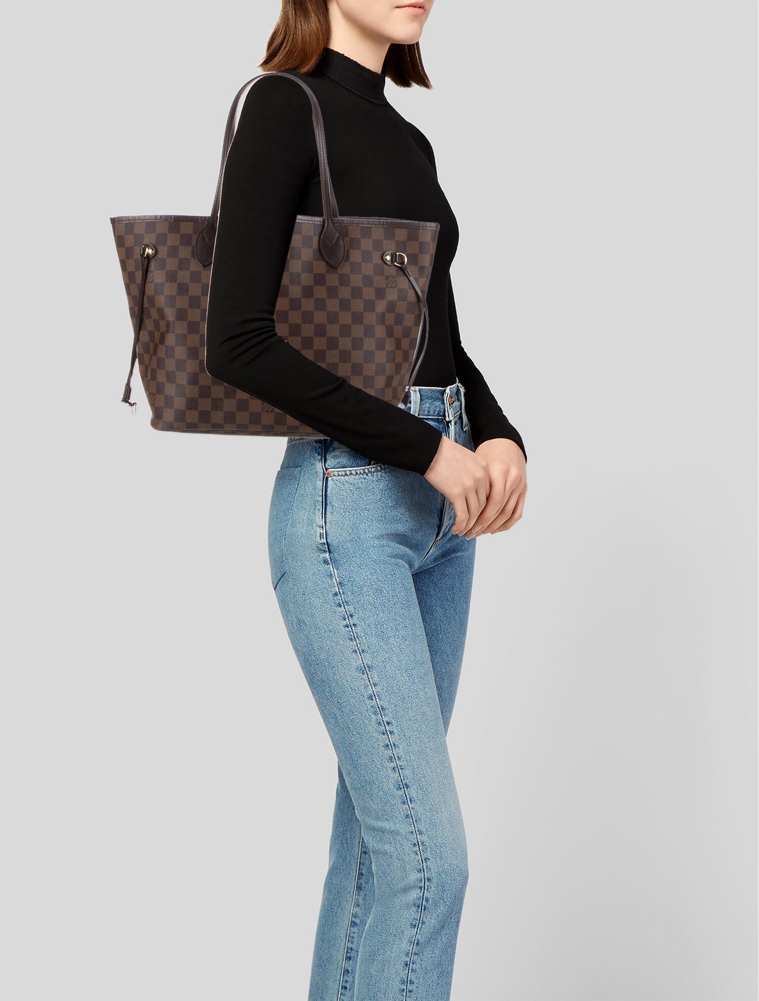 Louis Vuitton Neverfull MM Damier Ebene canvas tote brown 2024