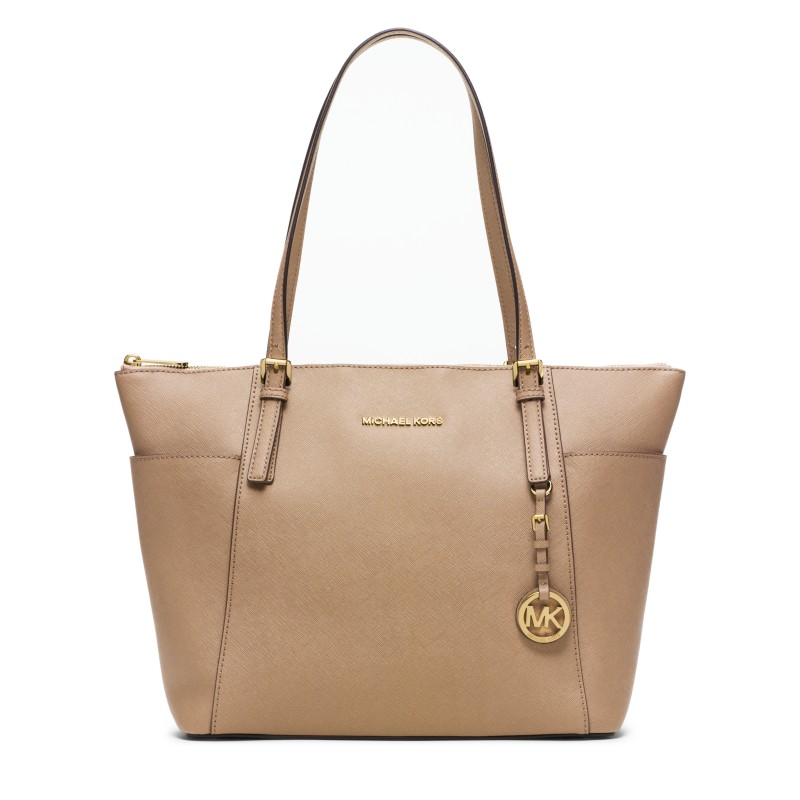 Michael Kors Saffiano Leather Tote beige structured 2026