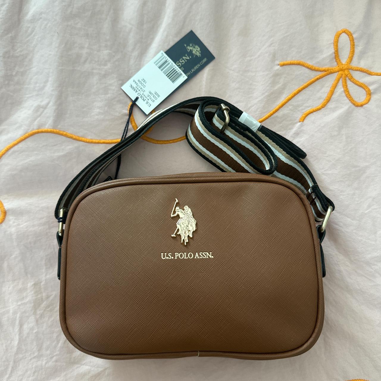 US Polo Assn crossbody bag brown tan structured 2024