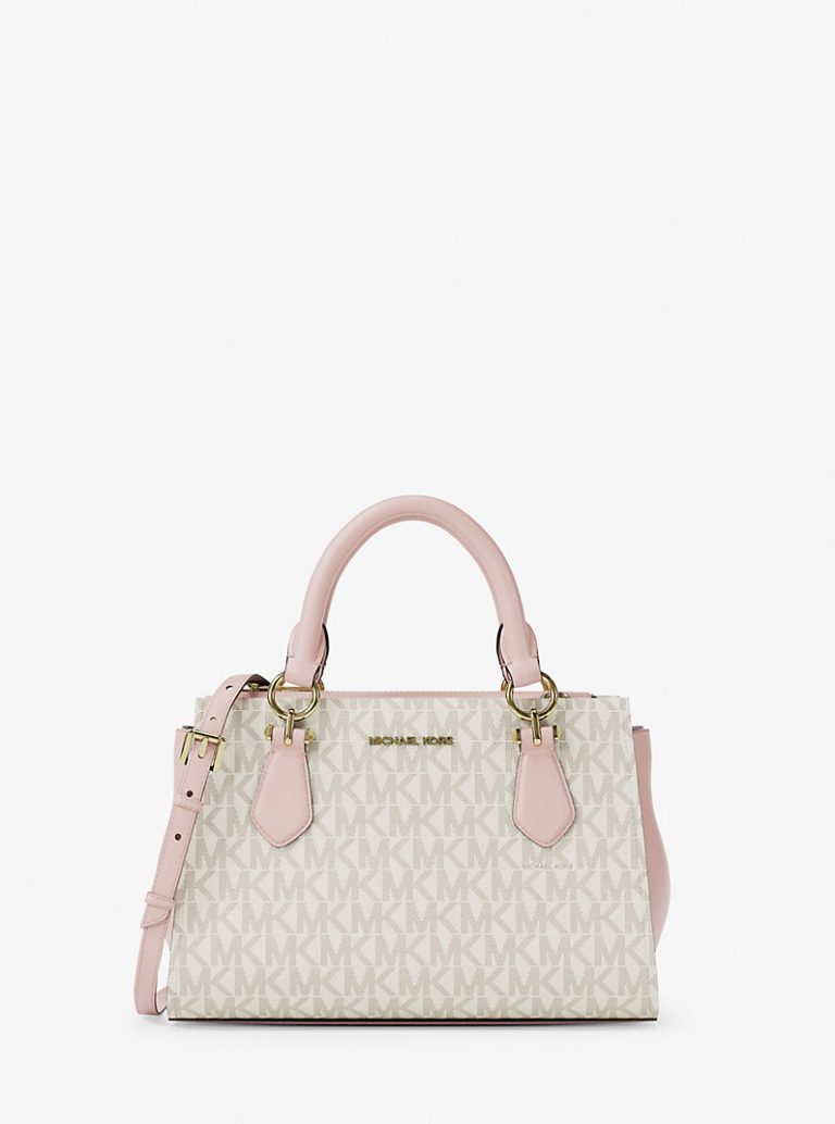 Michael Kors Marilyn Small Signature Logo Messenger Bag Powder Blush Multi - Ready Stock Malaysia