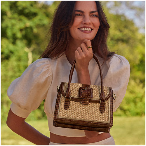 Brahmin Katie handbag spring 2026 caramel tan structured
