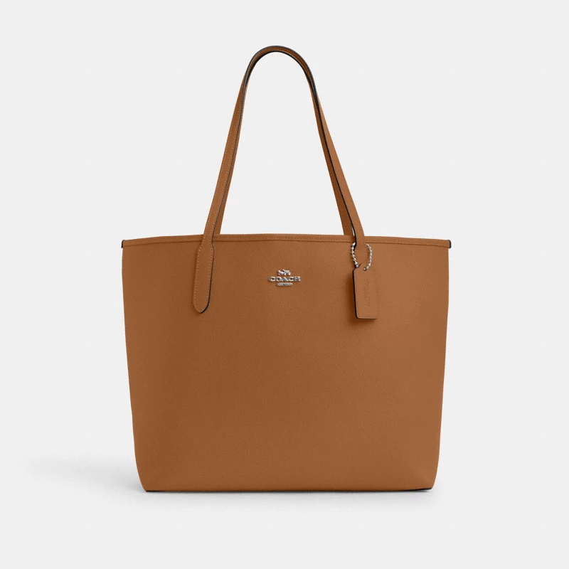 Coach City Tote smooth leather tan natural 2024 official store
