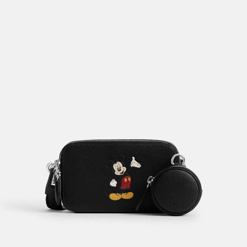 Coach Disney Mickey Mouse crossbody bag pebble leather designer