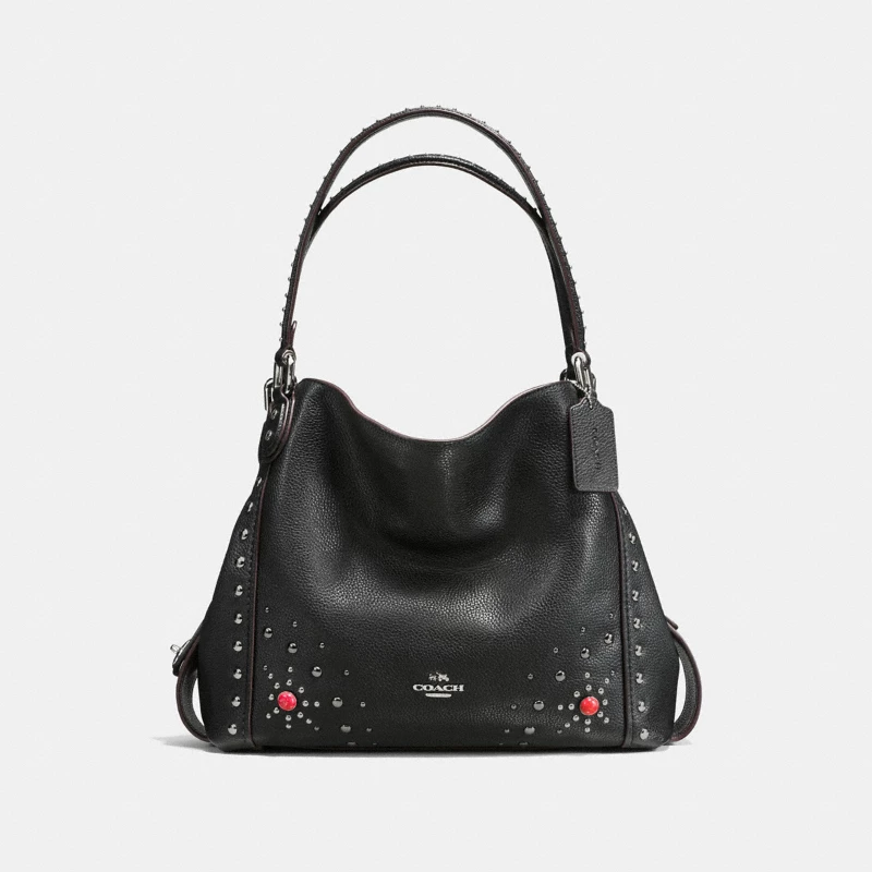 Coach Molly Bucket Bag Polished Pebble Leather black 2024