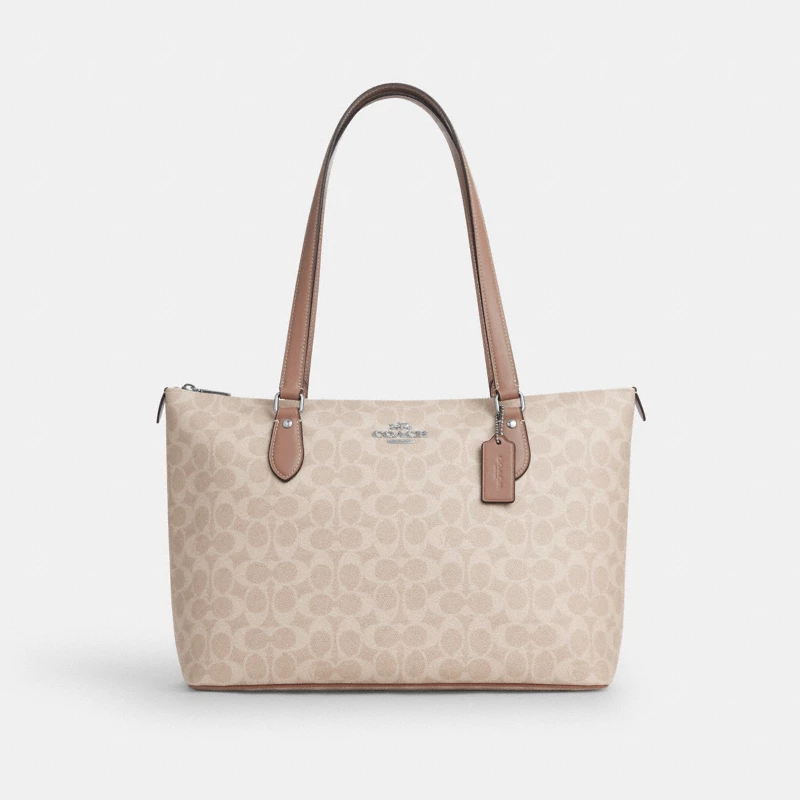 Coach Signature Canvas Tote greige beige grey 2026