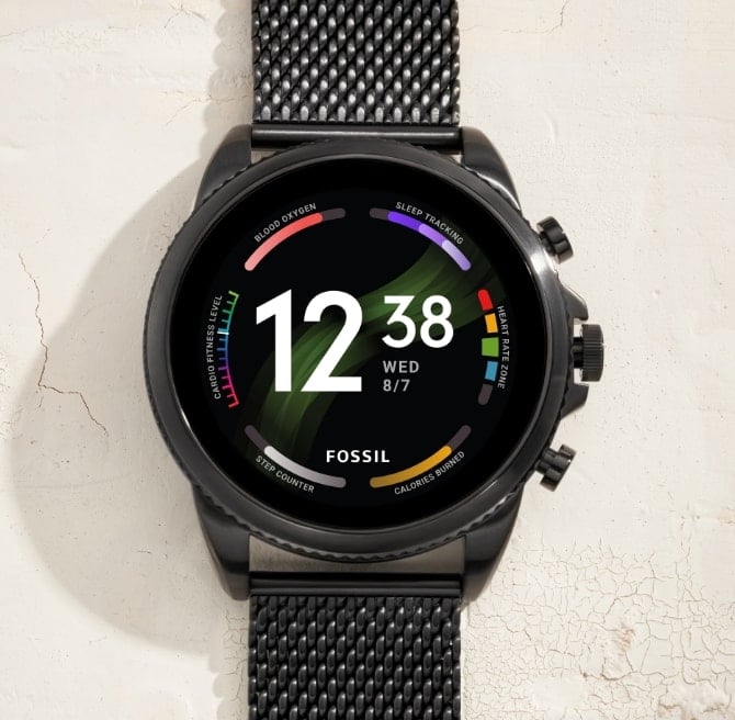 Fossil Gen 6 smartwatch black stainless steel Wear OS