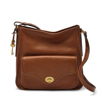 Fossil Georgia Satchel caramel tan leather brown 2026