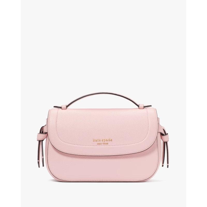 Kate Spade Knott leather crossbody bag blush pink spade logo 2024