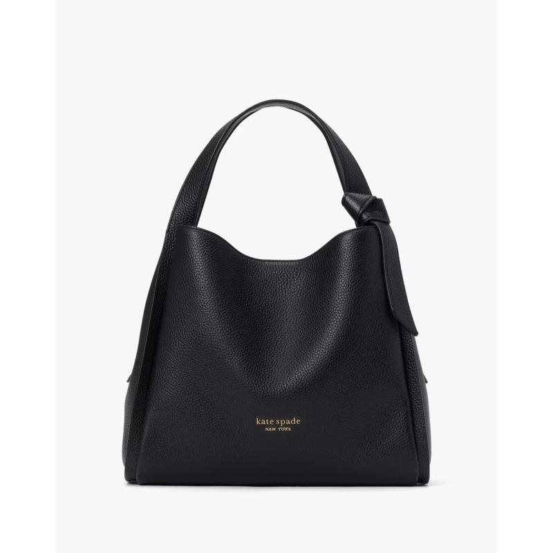 Kate Spade Knott medium satchel black structured 2024