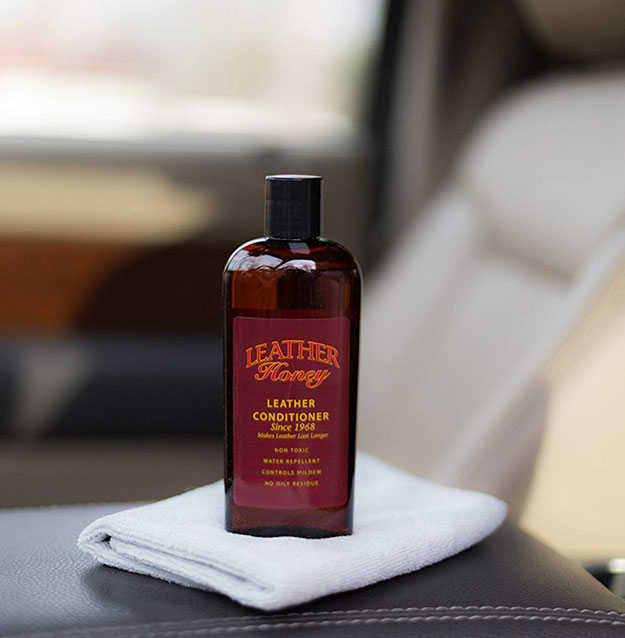Leather Honey conditioner bottle amber leather care product