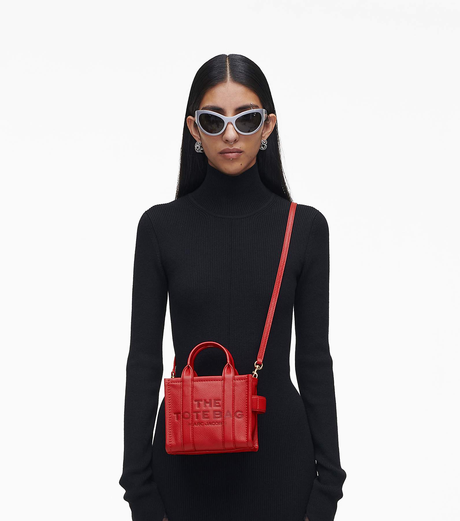 Marc Jacobs Mini Grind Tote Savvy Red leather structured 2025