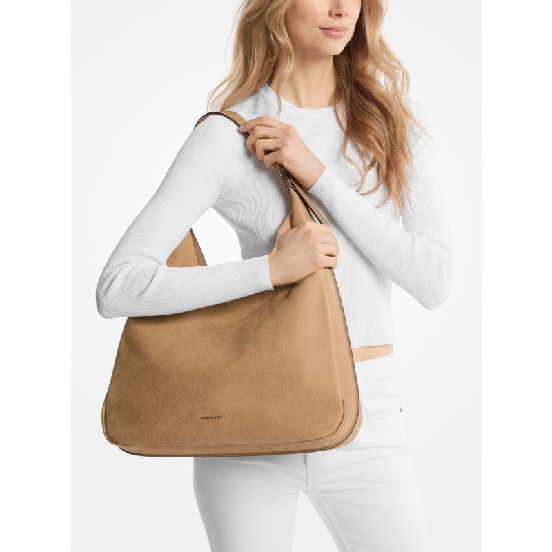 Michael Kors Nolita Large Hobo Shoulder Bag luggage brown tan caramel 2025