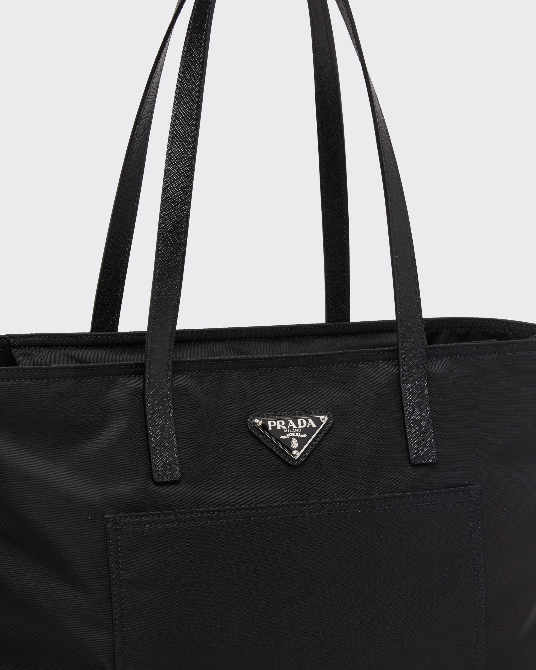 Prada Re-Nylon large tote bag black lightweight travel 2024