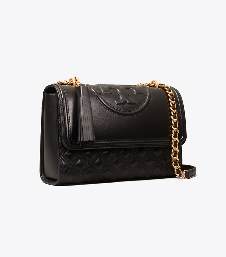 Tory Burch Fleming convertible shoulder bag black quilted 2025