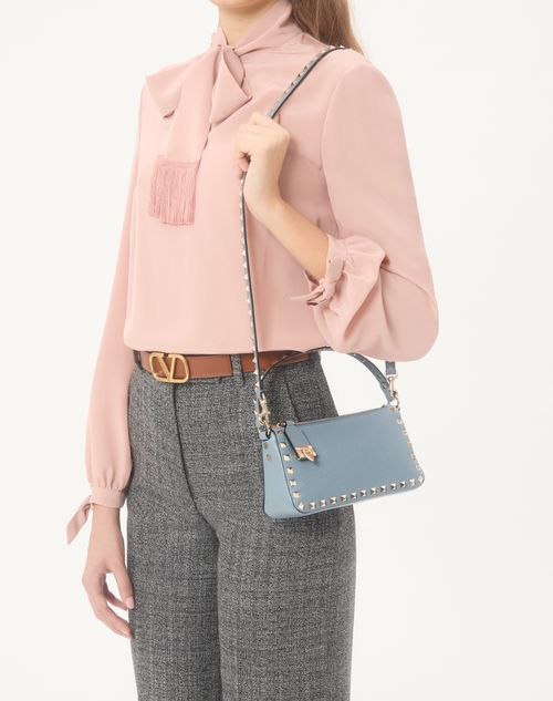 Valentino Rockstud Alcove small crossbody bag blush pink grainy calfskin 2024