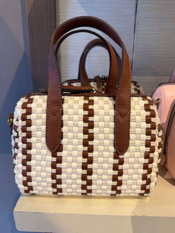 Fossil Sydney Mini Satchel Brown/White