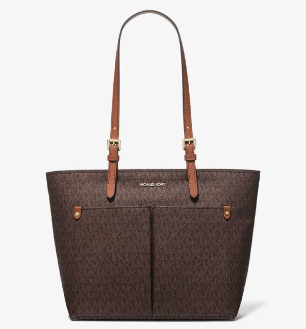 Michael Kors Jet Set Medium Logo Pocket Tote Bag