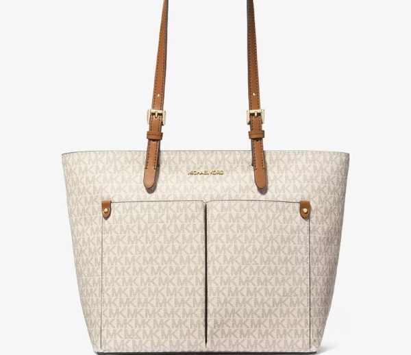 Michael Kors Jet Set Medium Logo Pocket Tote Bag