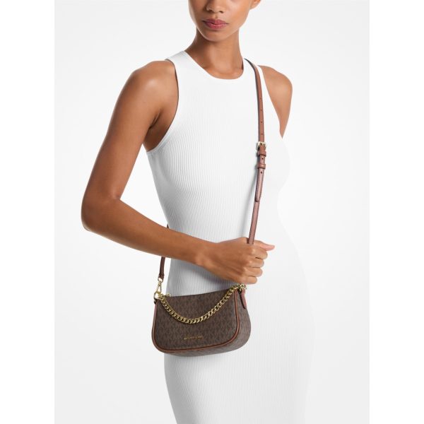 Michael Kors Carmela Small Signature Logo Convertible Crossbody Bag