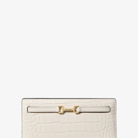 Michael Kors Carson Large Crocodile Embossed Wallet