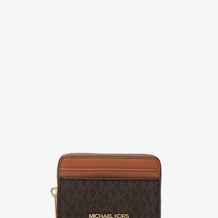 Michael Kors Jet Set Travel Medium Logo Zip-Around Card Case