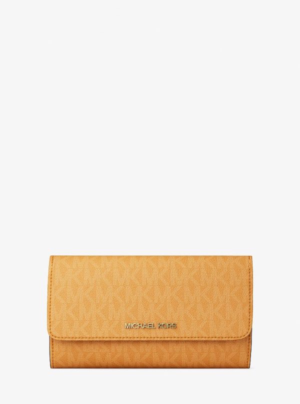 Michael Kors Jet Set Large Signature Logo Tri-Fold Wallet
