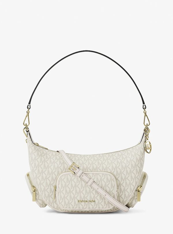 Michael Kors Merritt Medium Signature Logo Convertible Shoulder Bag