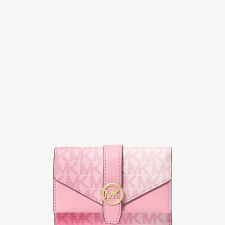 Michael Kors Greenwich Medium Ombre Signature Logo Tri-Fold Wallet