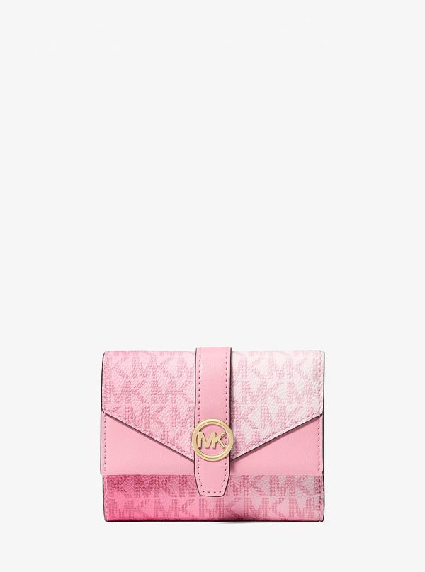 Michael Kors Greenwich Medium Ombre Signature Logo Tri-Fold Wallet