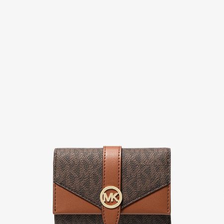 Michael Kors Greenwich Medium Signature Logo Trifold Wallet
