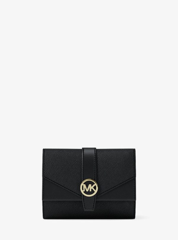 Michael Kors Greenwich Medium Saffiano Leather Trifold Wallet