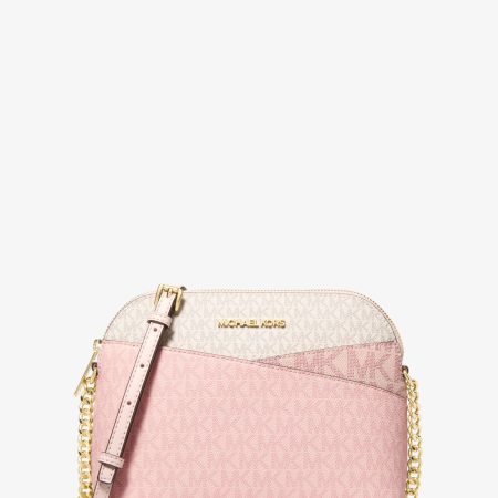 Michael Kors Jet Set Travel Medium Color-Block Signature Logo Crossbody Bag