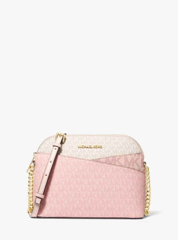 Michael Kors Jet Set Travel Medium Color-Block Signature Logo Crossbody Bag