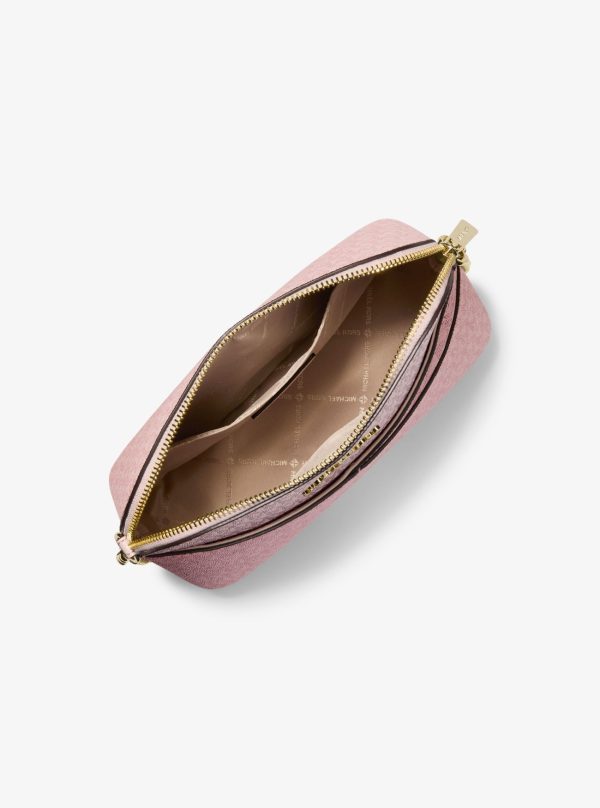 Michael Kors Jet Set Travel Medium Color-Block Signature Logo Crossbody Bag