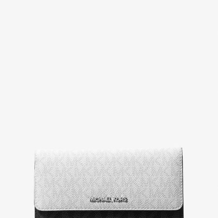 Michael Kors Jet Set Travel Signature Logo Tri-Fold Wallet