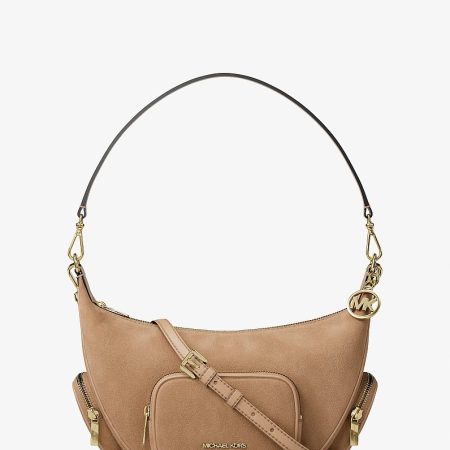 Michael Kors Merritt Medium Suede Convertible Shoulder Bag