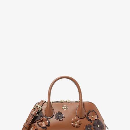 Michael Kors Petra Small Signature Logo Floral Embellished Crossbody Bag