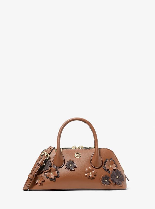 Michael Kors Petra Small Signature Logo Floral Embellished Crossbody Bag