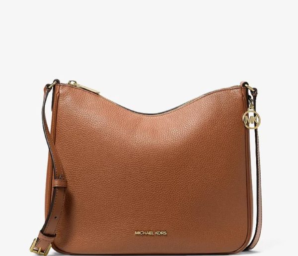 Michael Kors Nayla Medium Pebbled Leather Messenger Bag