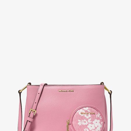 Michael Kors Trisha Pebbled Leather Crossbody Bag With Pouch