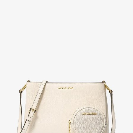 Michael Kors Trisha Pebbled Leather Crossbody Bag With Pouch Gift Set