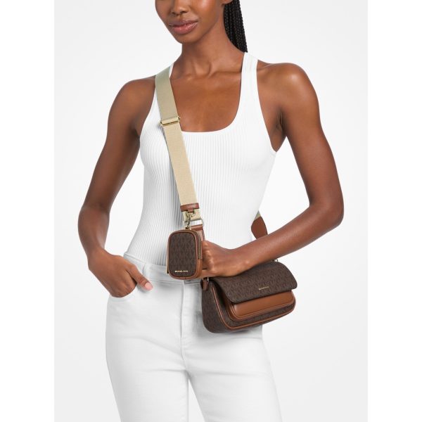 Michael Kors Jet Set Travel Small Signature Logo Crossbody Bag With Pouch