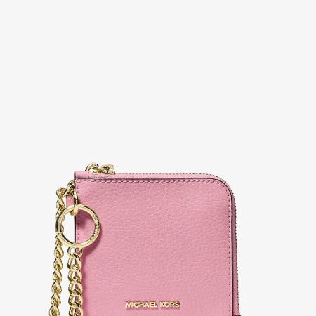 Michael Kors Jet Set Travel Pebbled Leather Chain Wallet