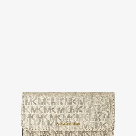 Michael Kors Jet Set Travel Large Signature Logo Tri-Fold Wallet